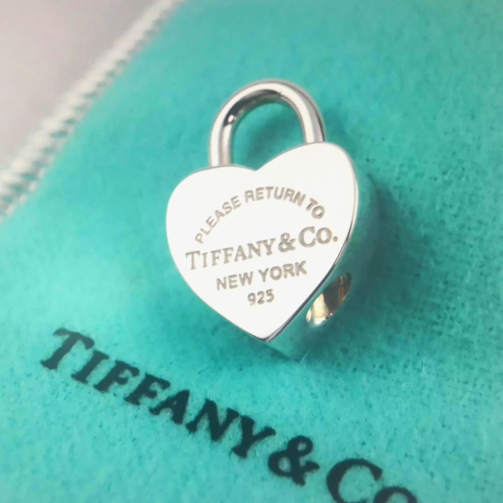 Tiffany & Co. Return To Heart Padlock Charm Pendant Top Silver 925